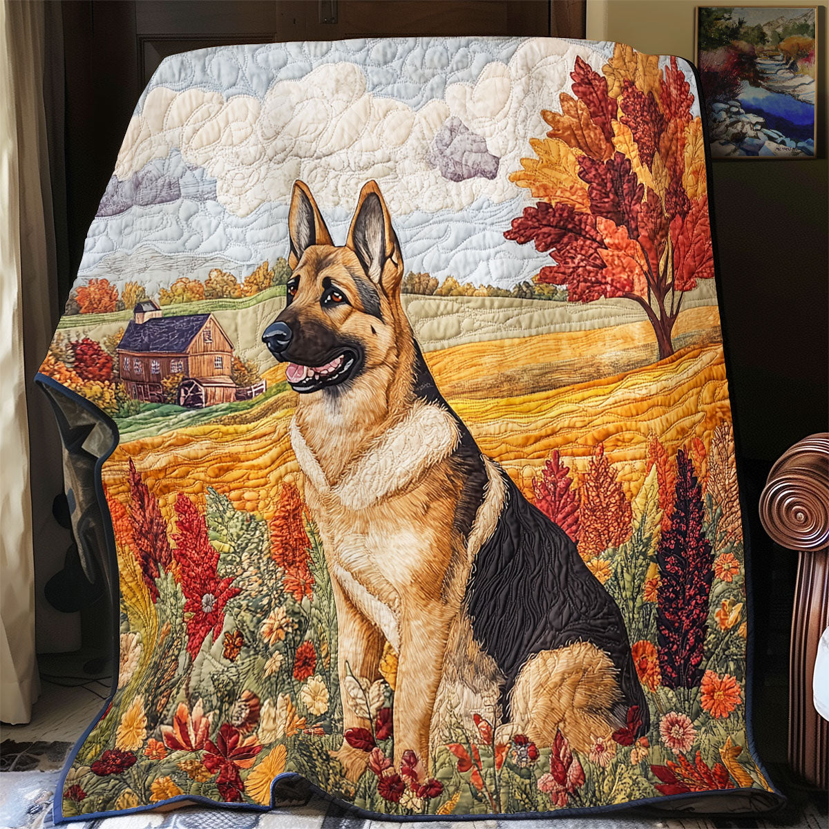 German Shepherd WU1302068CL Quilt