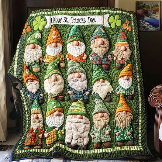 Gnome Happy St. Pattrick Day WU1401014CL Quilt