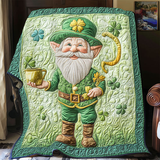 Gnome Happy St.Patrick's Day WU0101020CL Quilt