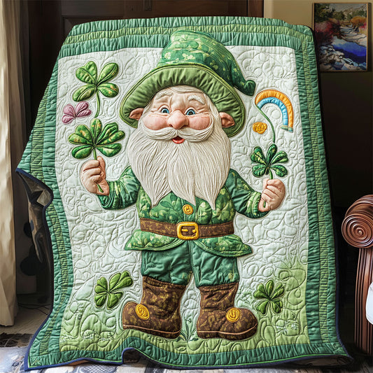 Gnome Happy St.Patrick's Day WU0101021CL Quilt