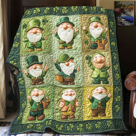 Gnome Happy St.Patrick's Day WU0101034CL Quilt