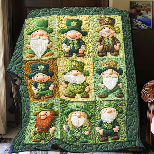 Gnome Happy St.Patrick's Day WU0101035CL Quilt