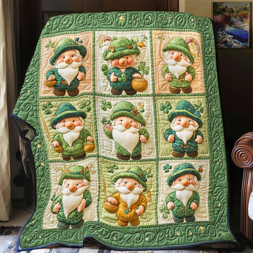 Gnome Happy St.Patrick's Day WU0101036CL Quilt