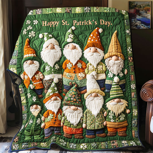 Gnome Happy St.Patrick's Day WU1401044CL Quilt