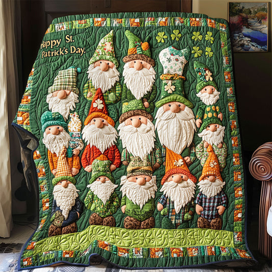 Gnome Happy St.Patrick's Day WU1401045CL Quilt