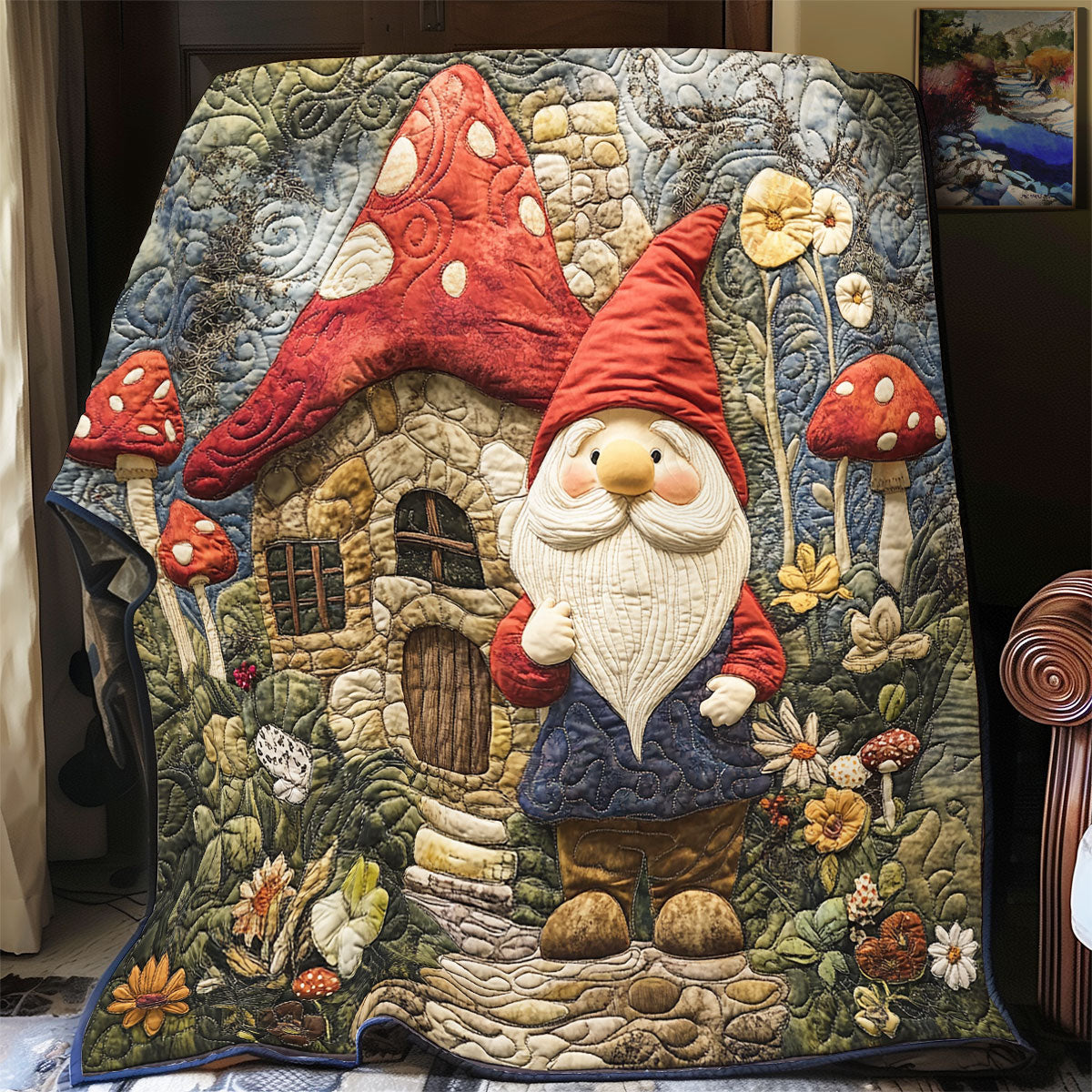 Gnome House WU1401017CL Quilt