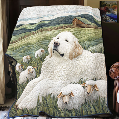 Great Pyrenees And Sheep WU1302014CL Quilt