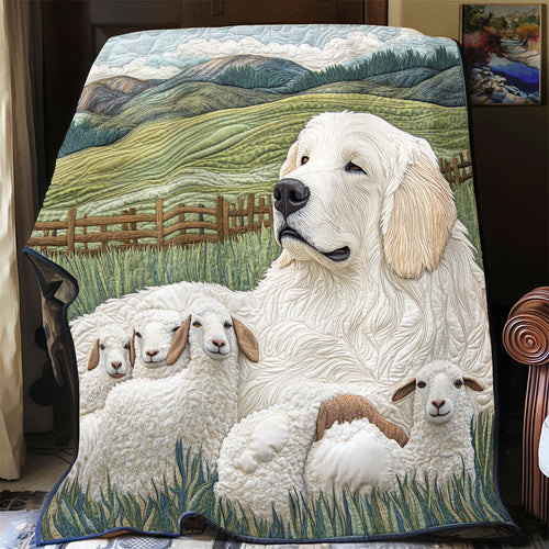 Great Pyrenees And Sheep WU1302015CL Quilt