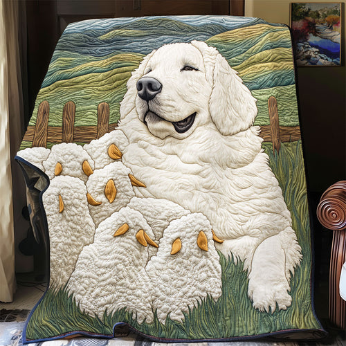 Great Pyrenees And Sheep WU1302054CL Quilt