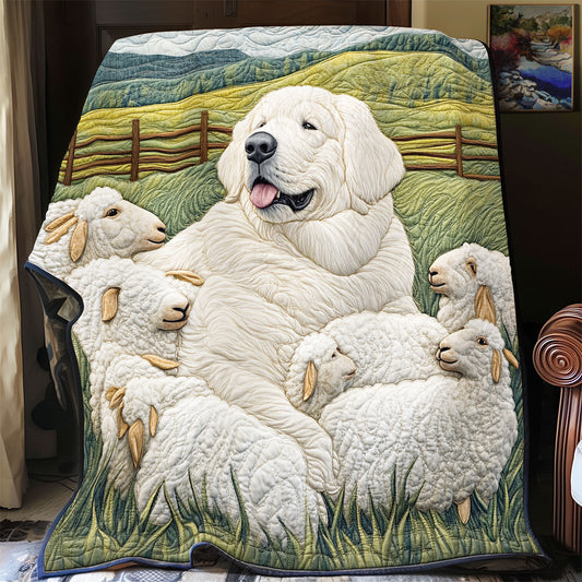 Great Pyrenees And Sheep WU1302056CL Quilt