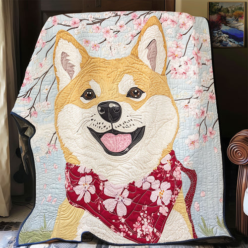 Happy Shiba Inu WU2301074CL Quilt