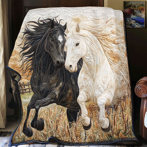 Horse Running In The Field WU0301021CL Quilt