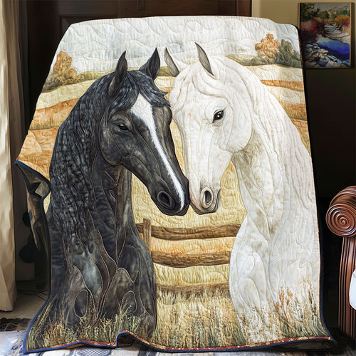 Horse Rustic Life WU1102072CL Quilt