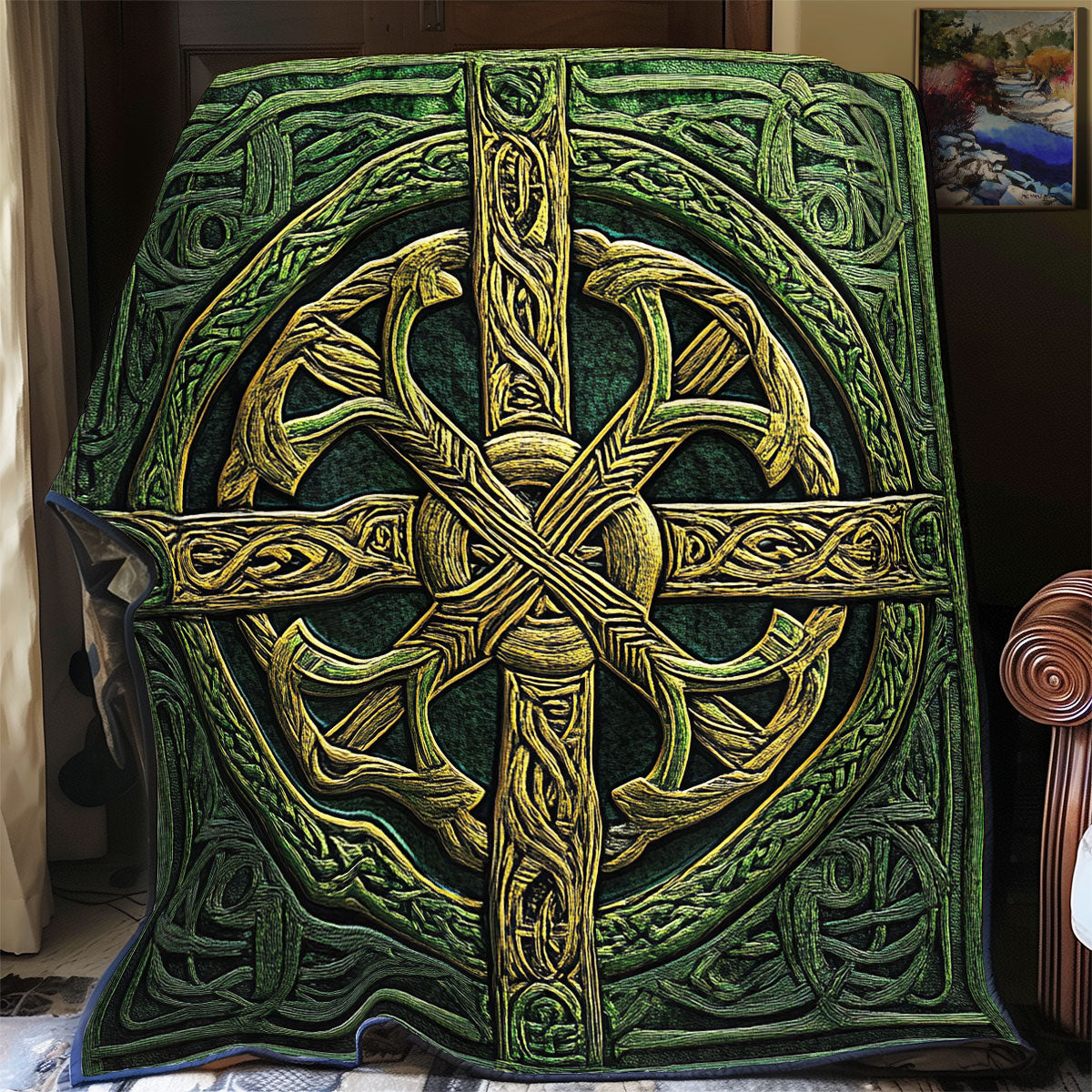 Irish Celtic Cross WU0301042CL Quilt