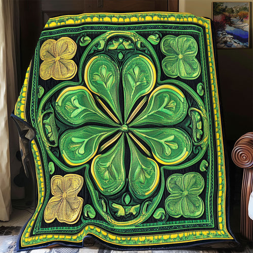 Irish Four-leaf Clover WU0101033CL Quilt