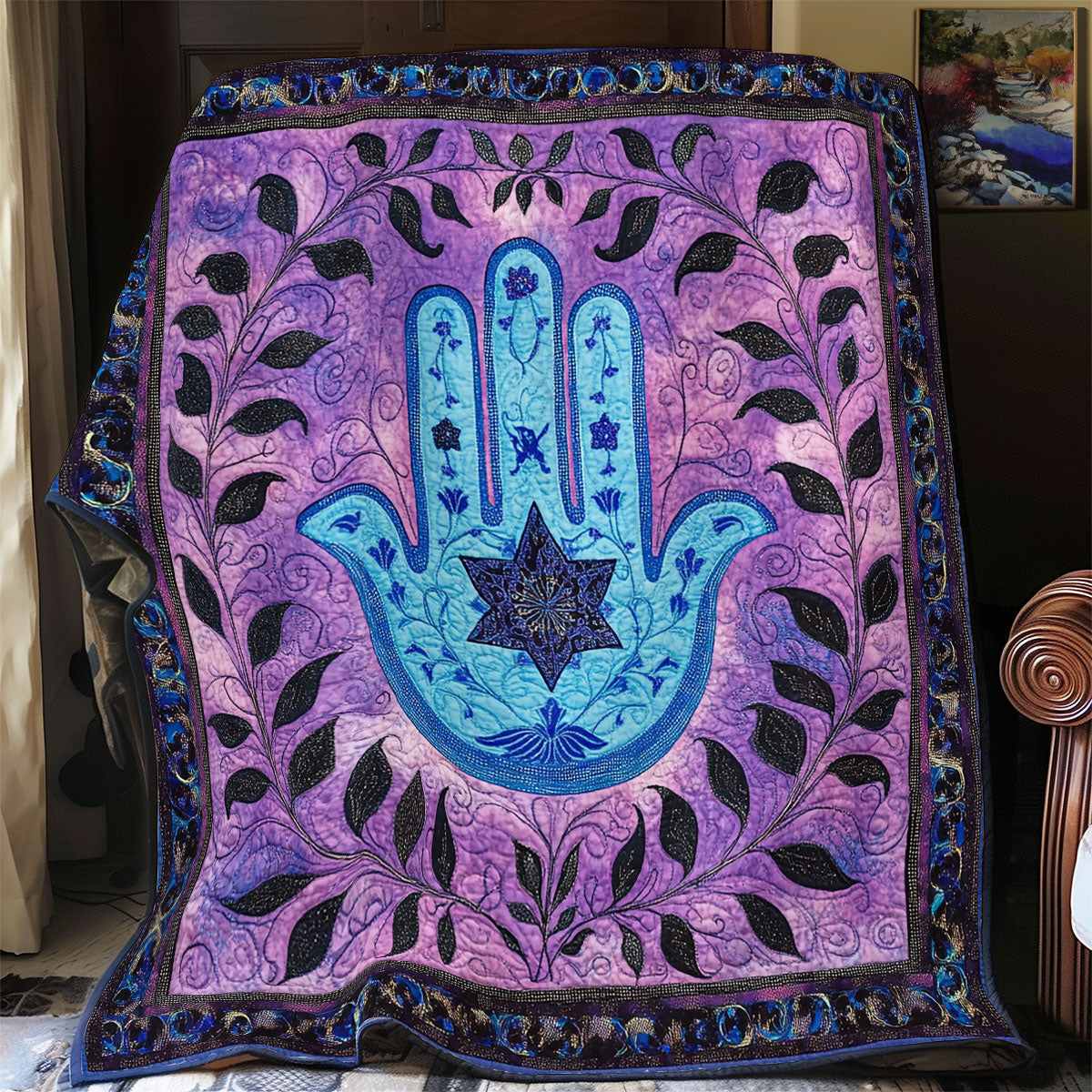 Jewish The Hamsa WU0601001CL Quilt