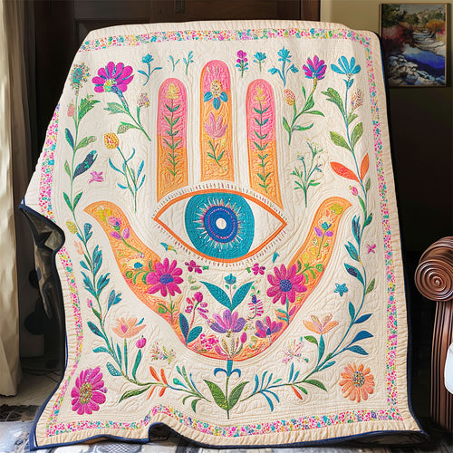 Jewish The Sacred Hamsa WU0602059CL Quilt