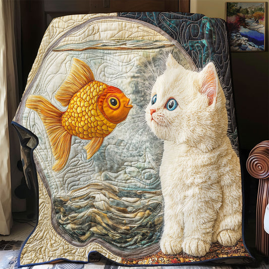 Kitten And Goldfish WU1302099CL Quilt