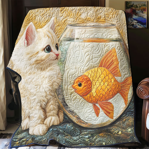 Kitten And Goldfish WU1302100CL Quilt