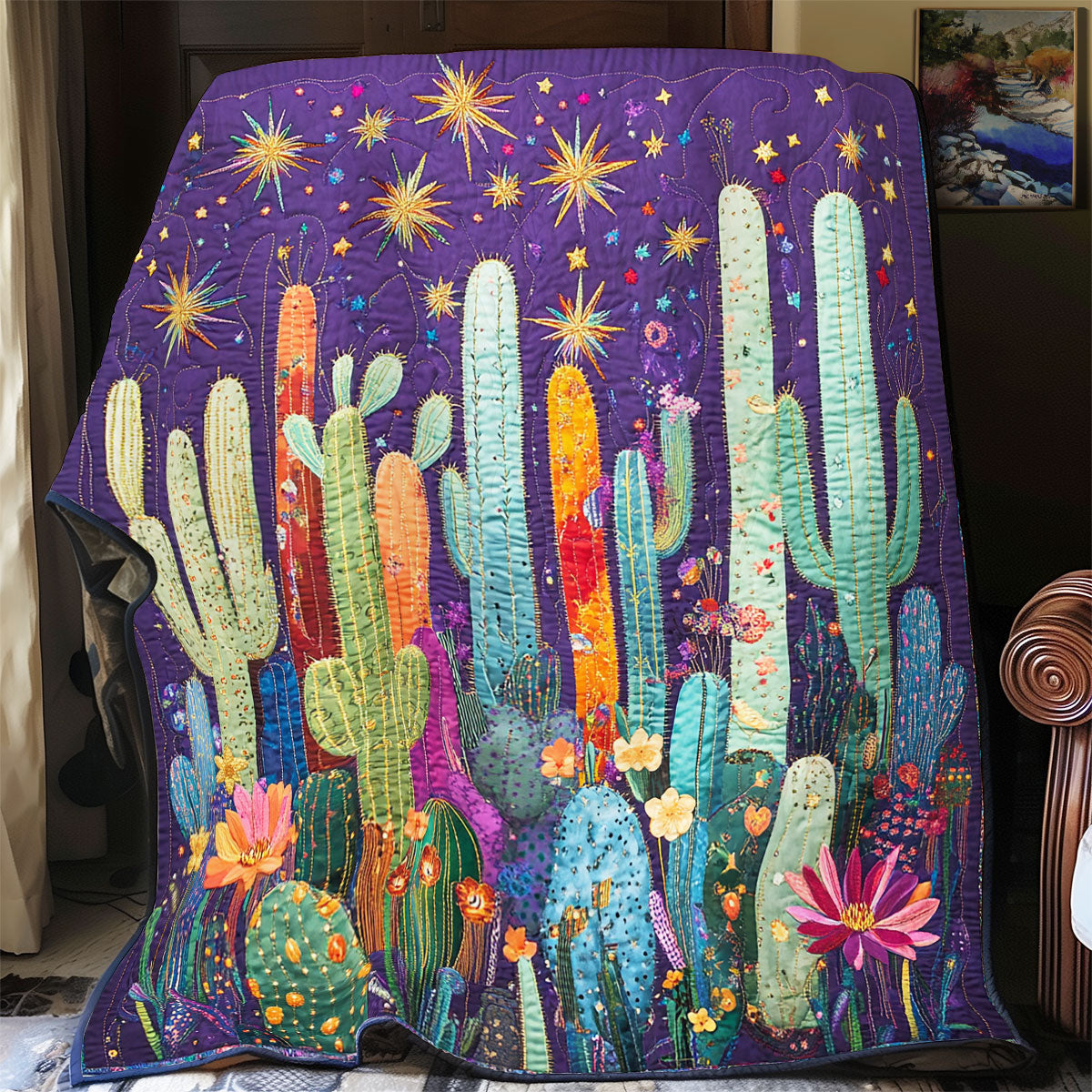 Lovely Cacti WU0602035CL Quilt