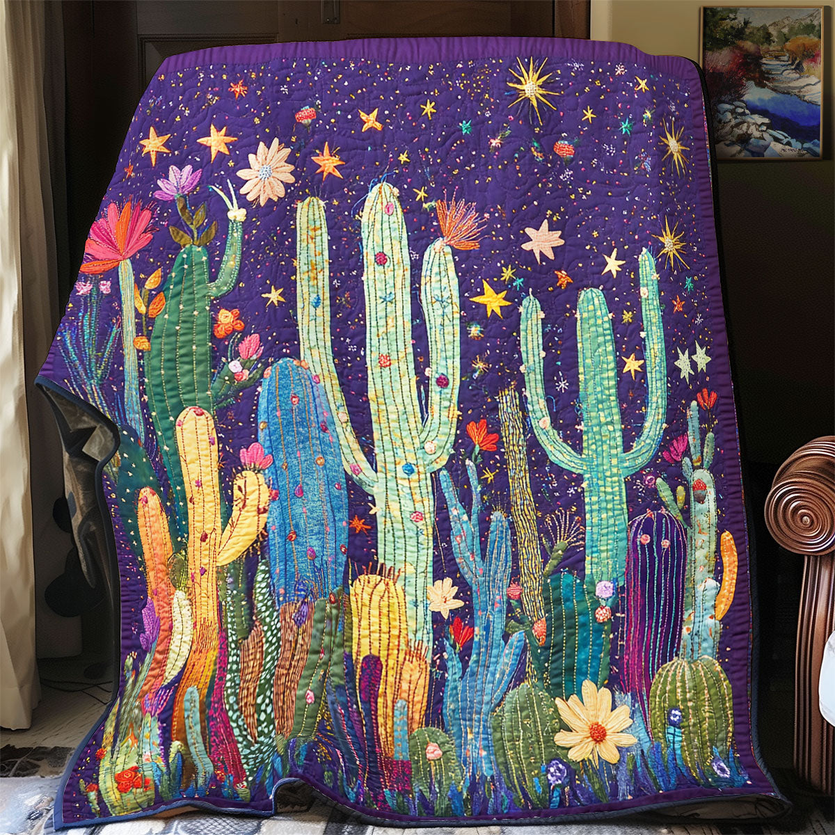 Lovely Cacti WU0602082CL Quilt