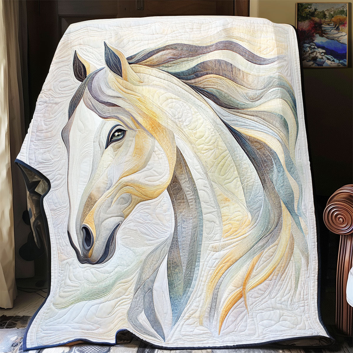 Majestic White Horse WU1801054CL Quilt