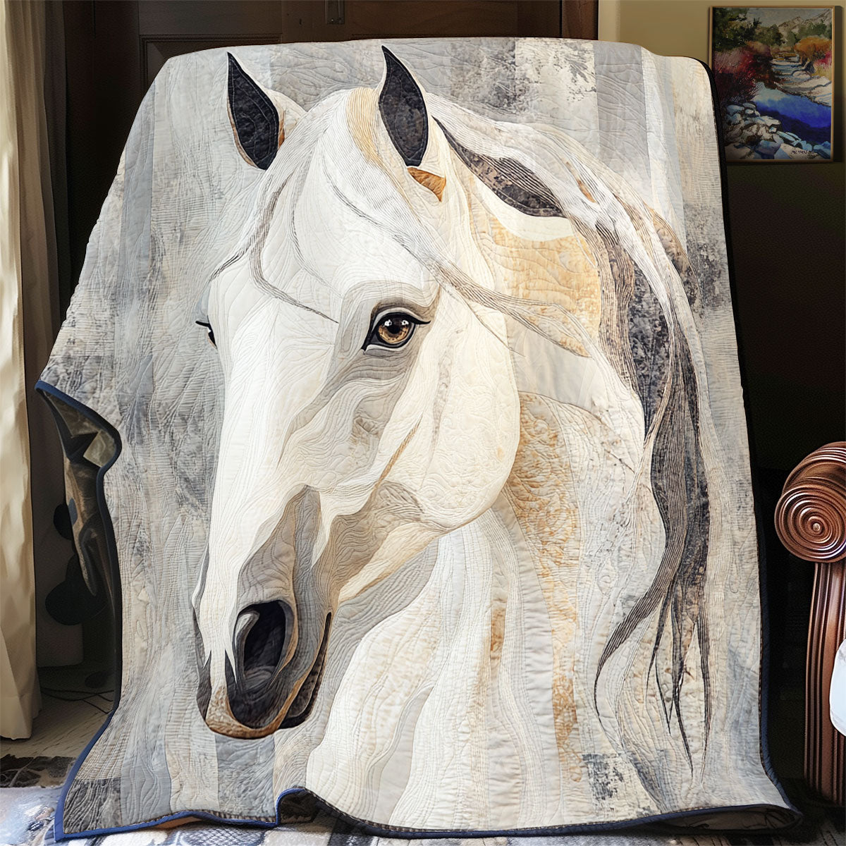 Majestic White Horse WU1801057CL Quilt