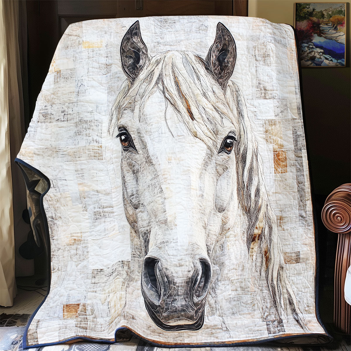 Majestic White Horse WU1801058CL Quilt