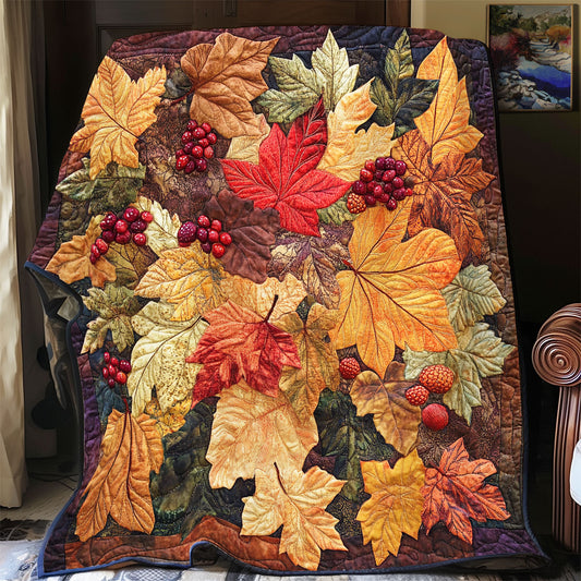 Maple Leaves Autumn Feel WU0602068CL Quilt