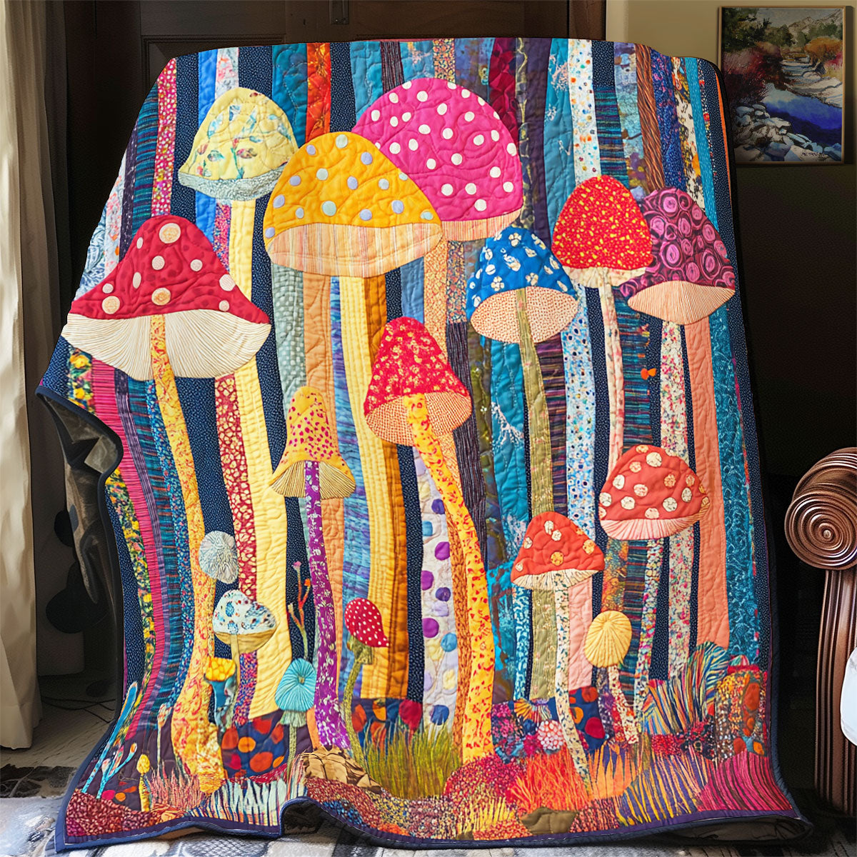 Mushroom Garden WU0503005CL Quilt