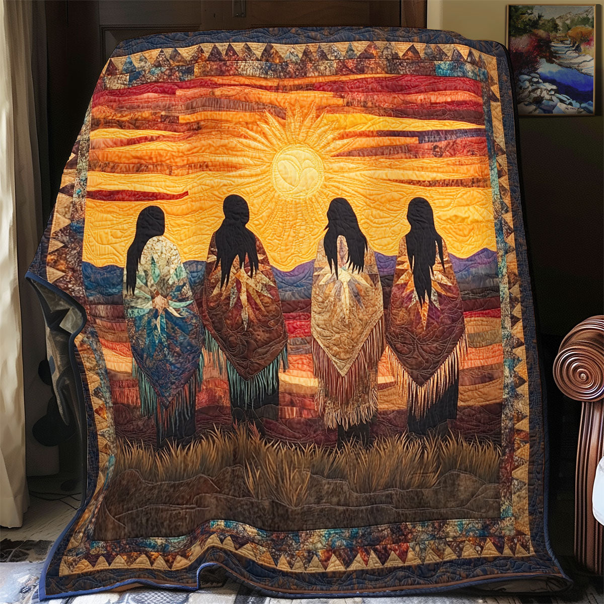 Native American Echoes Of The Earth Mother WU1203081CL Quilt