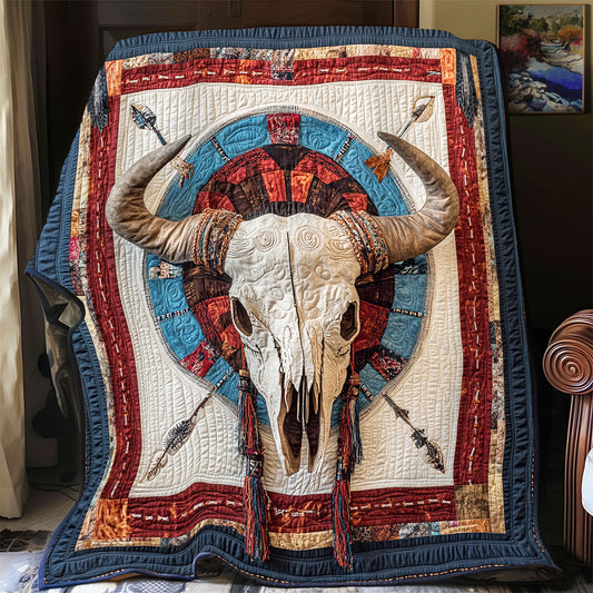 Native American Soul Of The Prairie Warrior WU1203084CL Quilt