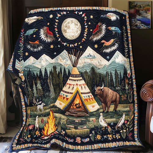 Native American Teepee WU2301065CL Quilt