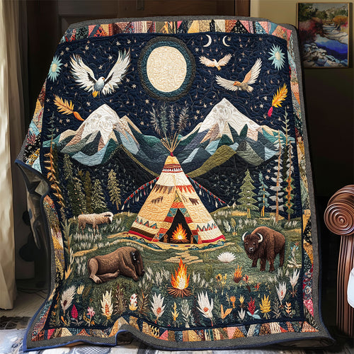 Native American Teepee WU2301068CL Quilt