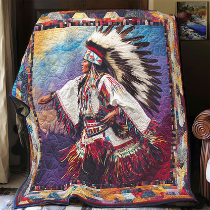 Native American Tribal Chief WU2301069CL Quilt