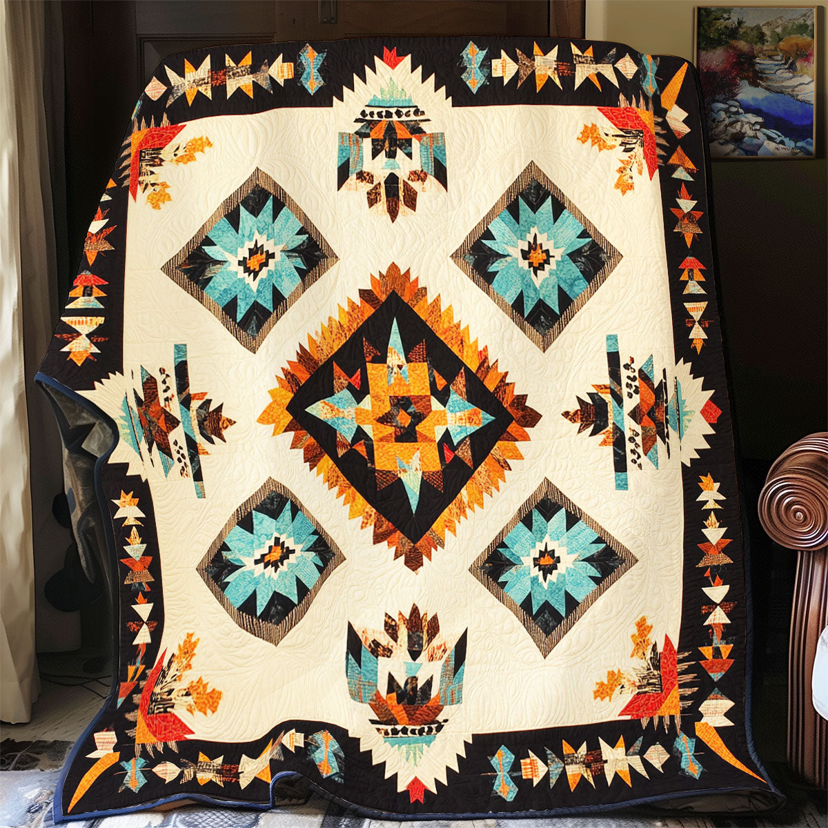 Native American Tribal Pattern WU0602017CL Quilt