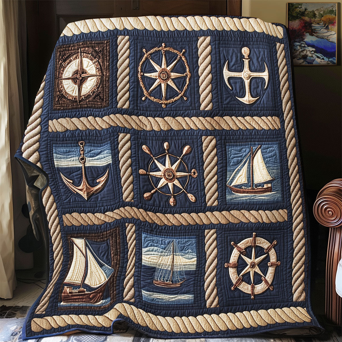 Navy Life WU0701008CL Quilt