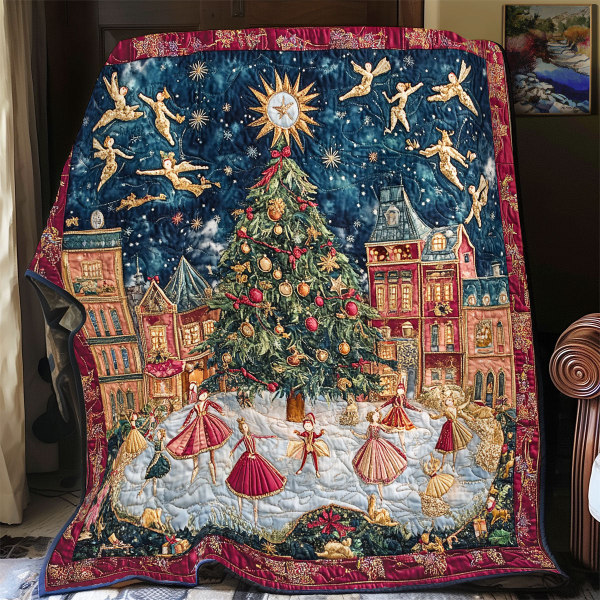 Nutcracker Ballet Scene WU0101046CL Quilt