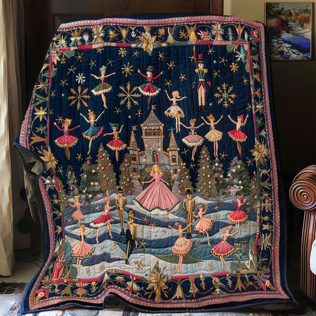 Nutcracker Ballet Scene WU0201014CL Quilt