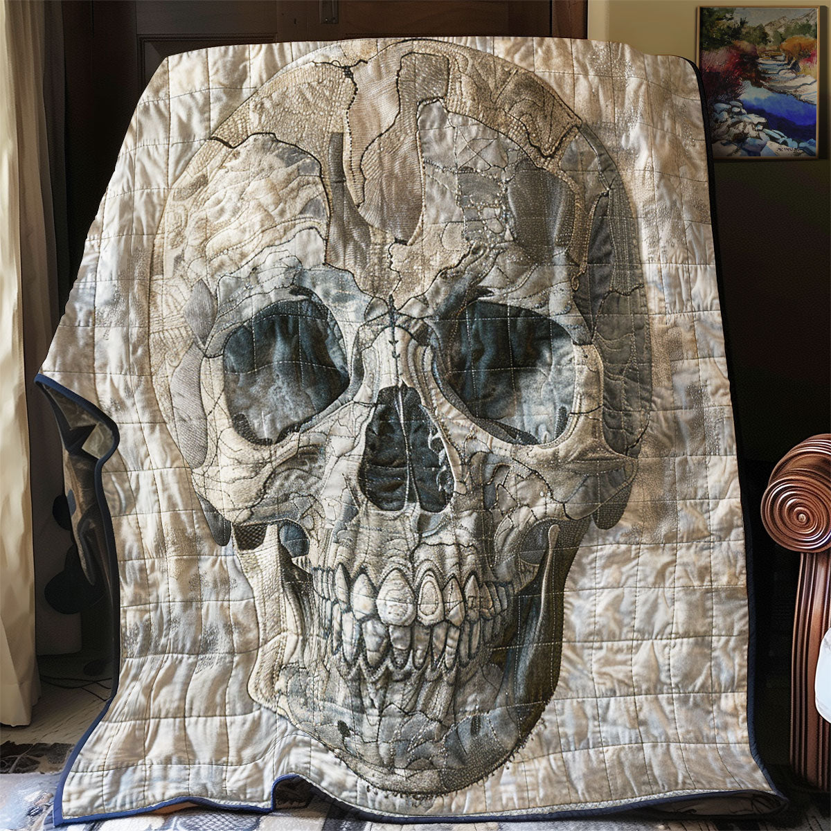 Old Skull WU0201067CL Quilt