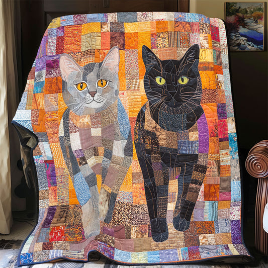 Patchwork Cats WU1801038CL Quilt