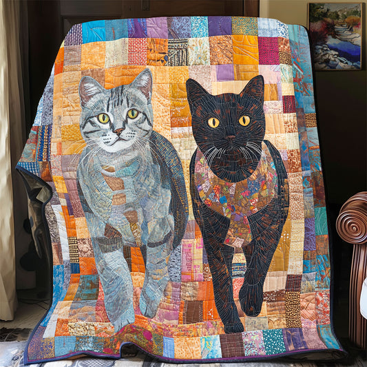 Patchwork Cats WU1801040CL Quilt