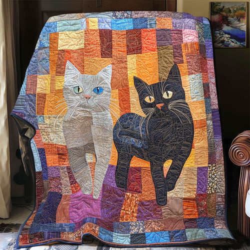 Patchwork Cats WU1801042CL Quilt