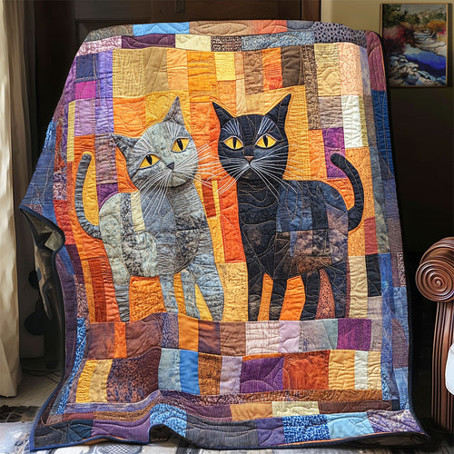 Patchwork Cats WU1801043CL Quilt