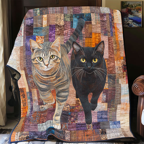 Patchwork Cats WU1801044CL Quilt