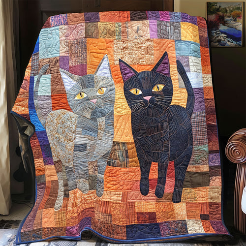 Patchwork Cats WU1801046CL Quilt