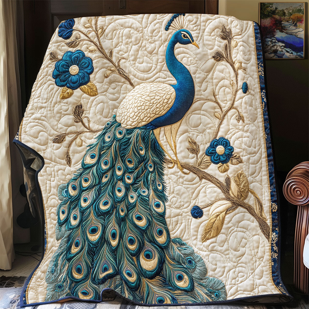 Peacock Royal Plumage WU1203075CL Quilt