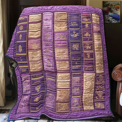 Purple Bookshelf WU0301080CL Quilt