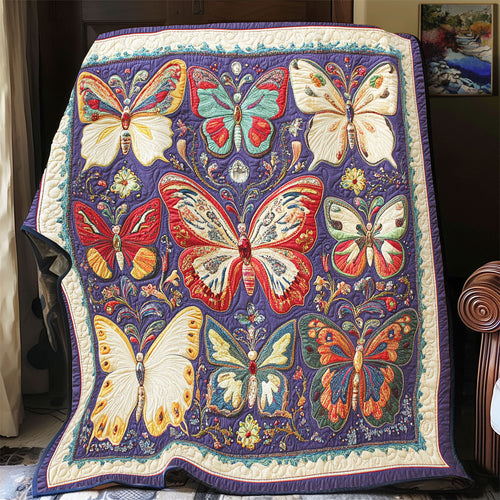 Purple Butterfly WU0701004CL Quilt