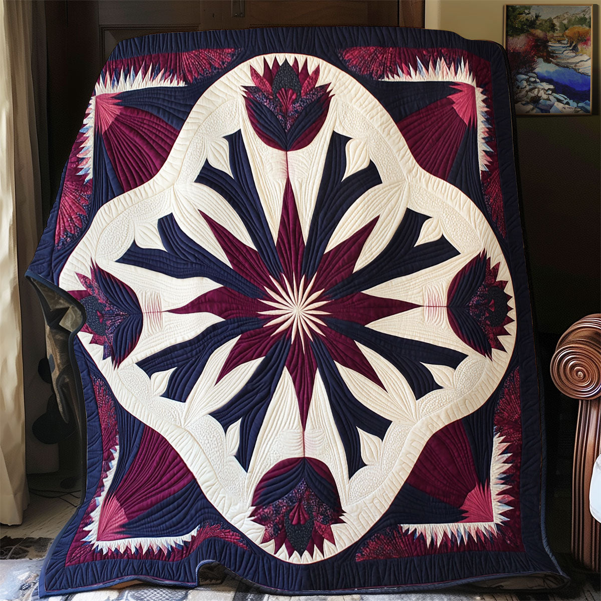 Purple Starburst Elegance WU1303120CL Quilt